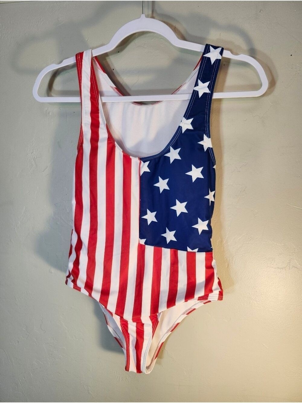 Red White Blue Stars & Stripes One-Piece Swimsuit